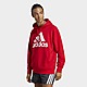 Red/White adidas Essentials French Terry Big Logo Hoodie