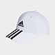 White/Black adidas 3-Stripes Cotton Twill Baseball Cap