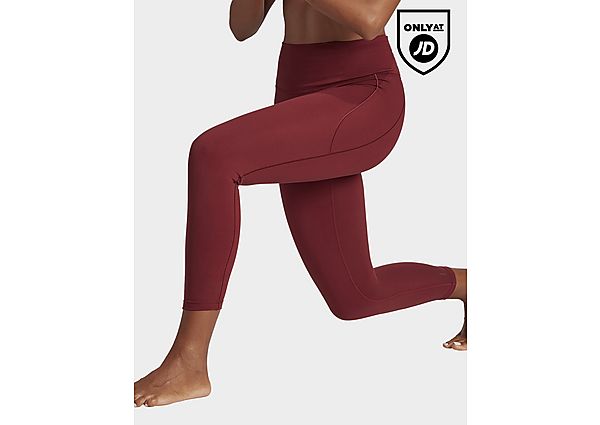 adidas adidas yoga studio 7/8-leggings - damen, shadow red