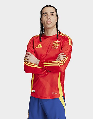 adidas Spain 24 Long Sleeve Home Authentic Jersey