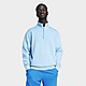 Blue adidas Trefoil Essentials+ Dye Half Zip Crew Sweatshirt