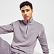 Purple adidas Trefoil Essentials+ Dye Half Zip Crew Sweatshirt
