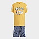 Yellow/White adidas Mickey Mouse T-Shirt/Shorts Set Children