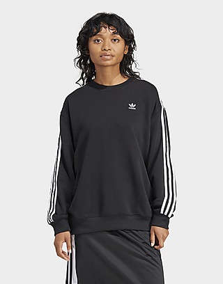 adidas Originals 3-Stripes Oversized Crew Sweatshirt