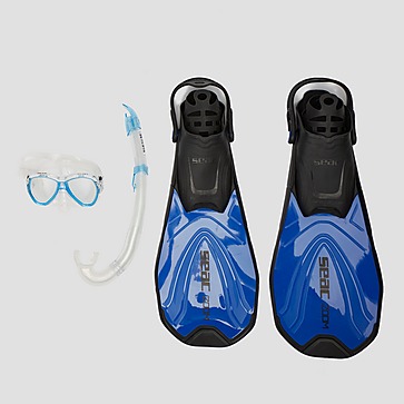 SEAC SET ZOOM AD/MD SNORKELSET BLAUW
