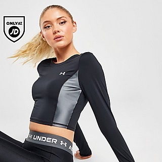 Black adidas Training Techfit Colour Block Long Sleeve Crop Top - JD Sports  NZ
