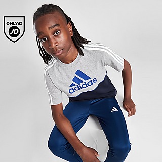 adidas Linear Badge Of Sport Colour Block T-Shirt Junior