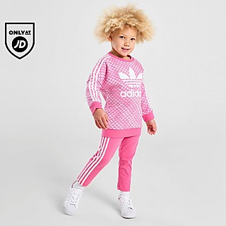 adidas Originals Girls' Monogram Crew/Leggings Set Infant