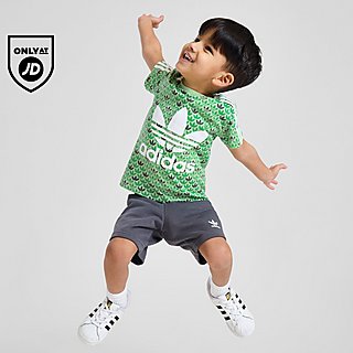 adidas Originals Mono All Over Print T-Shirt/Shorts Set Infant