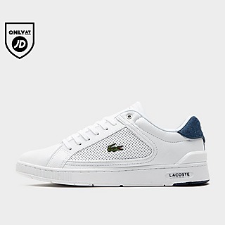 Lacoste Game Advance trainers in white and light pink
