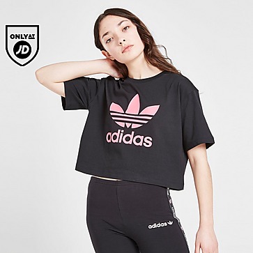 adidas Originals Girls' Trefoil Crop T-Shirt Junior