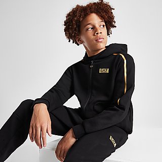 Emporio Armani EA7 Gold Logo Full Zip Hoodie Junior