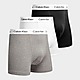 Black/Grey/White/Black/White Calvin Klein Underwear 3-Pack Trunks
