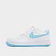 White/White/Blue Nike Air Force 1 Low Junior's