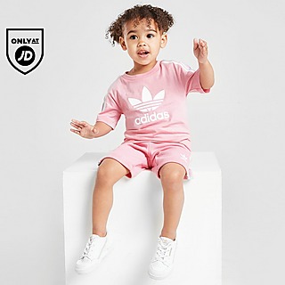 adidas Originals Girls' Tristripe T-Shirt/Shorts Set Infant