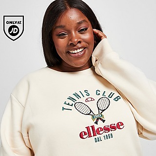 Ellesse Tennis Embroidered Plus Size Crew Sweatshirt