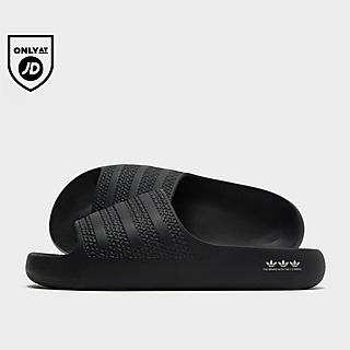 adidas Adilette Comfort Adjustable Sandals Slides in het Zwart Dames Schoenen voor voor Platte schoenen voor Platte sandalen 
