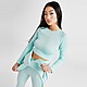 Blue Gym King Formation Long Sleeve Crop Top
