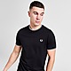 Black Fred Perry Twin Tipped Ringer Short Sleeve T-shirt