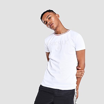 SikSilk Embroidery Piping T-Shirt