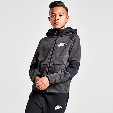 Nike Tech Fleece Overlay Full Zip Hoodie Junior
