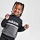 Zwart adidas Linear Colour Block Crew Tracksuit Infant