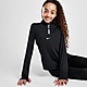 Zwart/Wit Nike Girls' Fitness Long Sleeve 1/2 Zip Top Junior