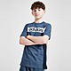 Blauw adidas Linear Logo Colour Block T-Shirt Junior
