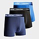 Blauw/Zwart Calvin Klein Underwear Verpakking met 3 boksershorts