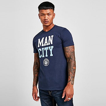 Official Team Manchester City F.C Block T-Shirt Heren