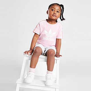 adidas Originals Girls' Tri Stripe T-Shirt/Shorts Set Infant