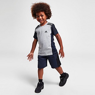 adidas Mix Fabric T-Shirt/Shorts Set Children