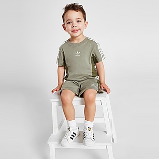 adidas Originals Chevron Colour Block T-Shirt/Shorts Set Infant