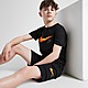 Zwart Nike Double Swoosh T-Shirt Junior