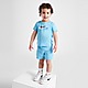 Blauw Nike Double Swoosh T-Shirt/Shorts Set Infant
