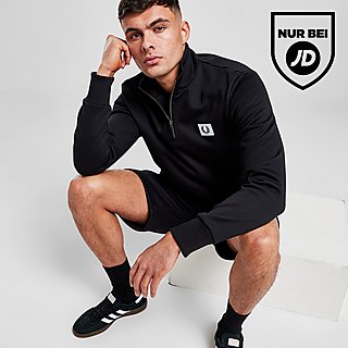 Fred Perry Badge Sweatshirt mit Halbreißverschluss