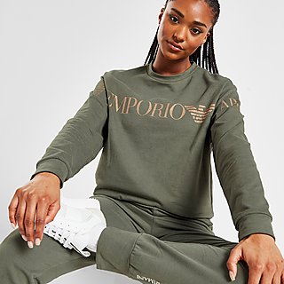 Emporio Armani EA7 Oversized Logo Crew Sweatshirt Damen