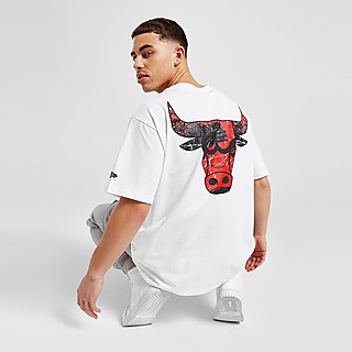 White New Era NBA Chicago Bulls Cut & Sew Oversized T-Shirt - JD