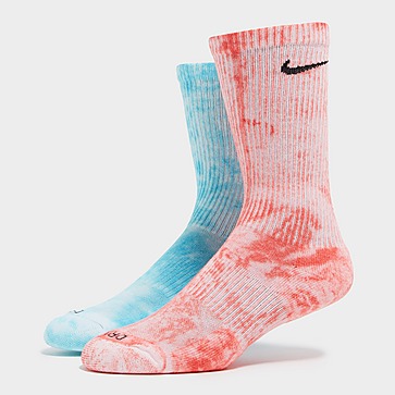 Nike 2-Pack Everyday Plus Tie-Dye Crew Socken