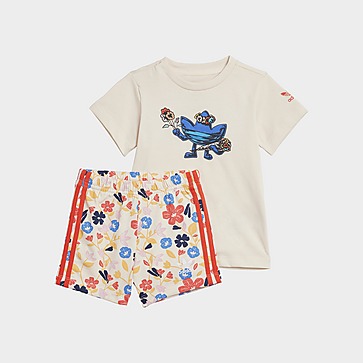 adidas Floral Shorts und T-Shirt Set