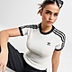 Weiss adidas Originals 3-Stripes Slim T-Shirt