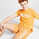 Orange BOSS Side Print Badehose Kinder