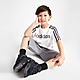 Weiss adidas Linear T-Shirt/Shorts Set Children