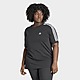 Schwarz adidas Originals 3-Streifen Baby T-Shirt – Große Größen