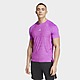 Lila adidas Gym+ Training 3-Streifen T-Shirt