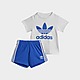 Blau/Weiss adidas Shorts Kids T-Shirt Set
