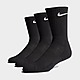 Schwarz/Weiss Nike Everyday Cushioned Crew-Trainingssocken (3 Paar)