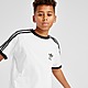 Weiss/Schwarz/Schwarz adidas Originals 3-Streifen T-Shirt
