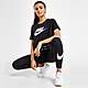 Schwarz/Weiss Nike Essential Futura Crop T-Shirt Damen