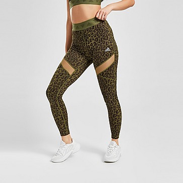 adidas 3-Stripes Leopard Print Leggings Damen